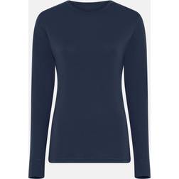 Dovre Women Langærmet t-shirt 100% merino uld navy