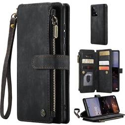 CaseMe C30 Multifunktions Samsung Galaxy A33 5G Wallet Hülle Schwarz
