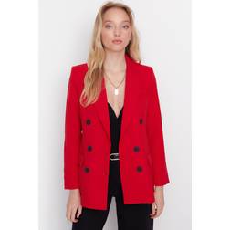 Trendyol Collection Blazer Grön Vanlig, Röd, SE