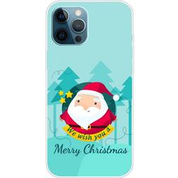 MAULUND iPhone 14 Pro Fleksibelt Plast Jule Cover Julemand Ønsker en God Jul