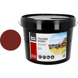 HARD HEAD Fasadfärg Semi matte Träfasadsfärg Röd 10L