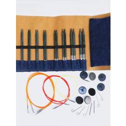 Knitpro symfonie: indigo wood: interchangeable needle set denim special