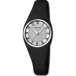 Calypso Ladies Black & Silver Watch K5752/6