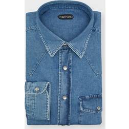 Tom Ford Denim Shirt Camicie Blu Uomo