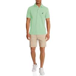 Nautica Men's Short Sleeve Solid Stretch Cotton Pique Polo Shirt - Ash Green