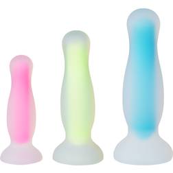 Baseks Glow In The Dark Analdildo Set Blandade färger Blandade färger