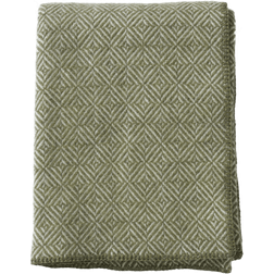 Klippan Yllefabrik Diamonds & X Filt Grön (180x130cm)