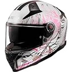 LS2 Vector II Darkflo Full Face Helmet - White/Pink