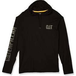 Cat Mens Hooded Ademende Lange Mouw - Zwart