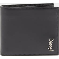 Saint Laurent Logo-Appliquéd Leather Wallet - Black