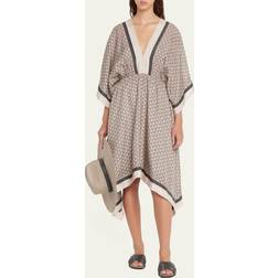 Brunello Cucinelli Bedruckter Kaftan aus Seide Multicolor