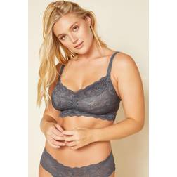 Cosabella Women's Never Say Never Curvy Sweetie Bralette, Gray, Xsmall, Lace Bralette Anthracite