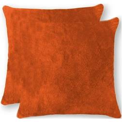 Bed Bath & Beyond Cowhide Complete Decoration Pillows Orange (45.7x45.7)