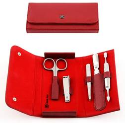 Zwilling Calf Leather Snap Fastener Case - Red