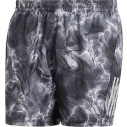 adidas Own The Run Allover Print Shorts - Schwarz/Grau