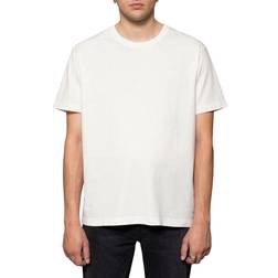 Nudie Jeans Uno Everyday Crew Neck T-Shirt Chalk White Weiß T-shirt Grösse: