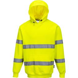 Portwest Sudadera de alta visibilidad de tejido de punto con capucha y cremallera frontal B305