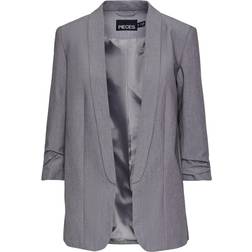 Pieces Blazer Femme Taille - Gris