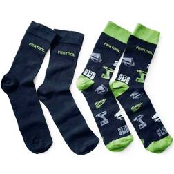 Festool socks sock-ft1-l 2-pack socks branded green black two designs sock