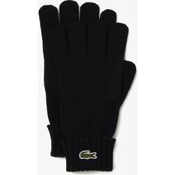 Lacoste Unisex Handschuhe aus Wolljersey Schwarz