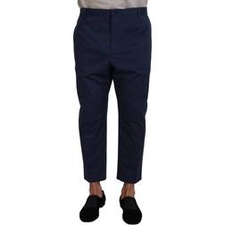 Dolce & Gabbana Blue Cotton Men Cropped Pants IT60