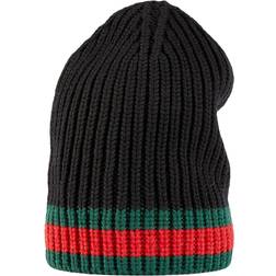 Gucci Wool Hat With Web, M, Black