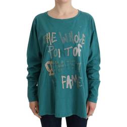 John Galliano Green Cotton Oversized Sweater