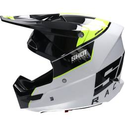 Shot Furious Scope Casque de motocross, noir-blanc-jaune, taille pour Hommes Adulte