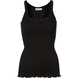 Rosemunde Rib Knitted Silk Top - Black