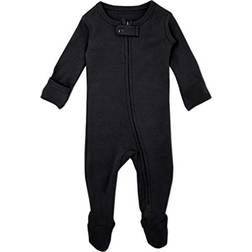 L'ovedbaby Organic Zipper Footed Overall Black