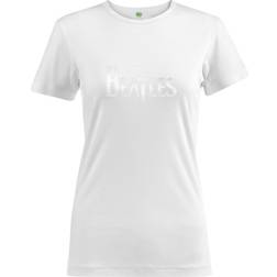 The Beatles White Ladies Drop T Logo T-shirt