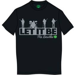 The Beatles t shirt let it be rooftop band logo official mens black