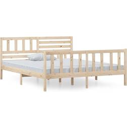 vidaXL 140x190 cm Massivt Træ Sengeramme
