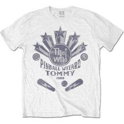 ROCK OFF White the who pinball flippers tee t-shirt mens