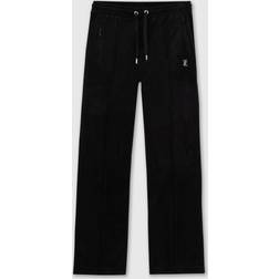 Juicy Couture Velours Jogginghose mit Schnitt - Schwarz