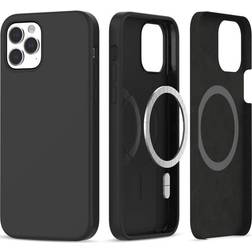 Tech-Protect iPhone 12 12 Silikone Cover MagSafe Kompatibel Sort
