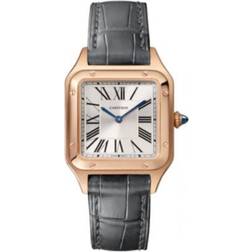 Cartier Santos-Dumont Silver 18kt Rose Gold Ladies WGSA0022