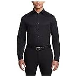 Van Heusen Men's Dress Shirt Slim Fit Flex Collar Stretch Solid Dress Shirt - Black