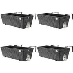 Casaria Polyrattan Flower Boxes 4 Pcs.