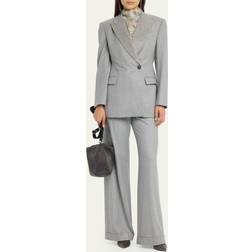 Brunello Cucinelli Embellished wool blazer grey