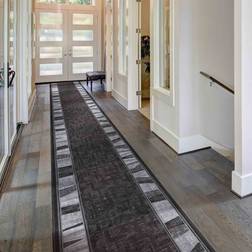 Alba Hallway Runner Graphite Grey 66x300cm