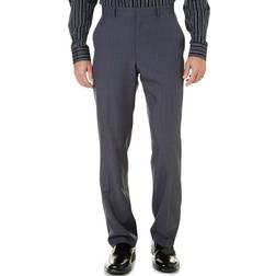 Perry Ellis Mens Plaid Performance Dress Pants GREY 32L