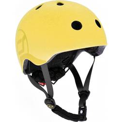 Scoot and Ride Matte Finish Kids Helmet With Adjustable Straps Lemon