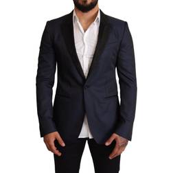 Dolce & Gabbana Blue Wool Slim Fit MARTINI Blazer Jacket IT48