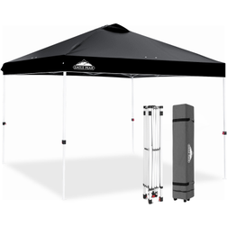 Eagle Peak EAGLE PEAK 10x10 Pop Up Canopy,Instant Outdoor Canopy Tent, Straight Leg Pop Up fot Parties, Camping,The Beach and More Black