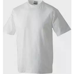 James & Nicholson Komfort T-Shirt Rundhals JN002, weiß Größe weiss