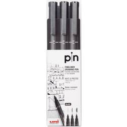 Uni Pin Fineliner Black 3pcs