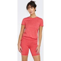 Only Solid Colored Training Tee - Red/Sun Kissed Coral