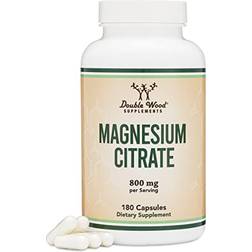Double Wood Supplements Magnesium Citrate Capsules 400mg 180 Capsules