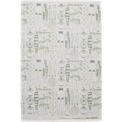 Almedahls Picnic White/Grey/Green Kökshandduk Vit (70x47cm)